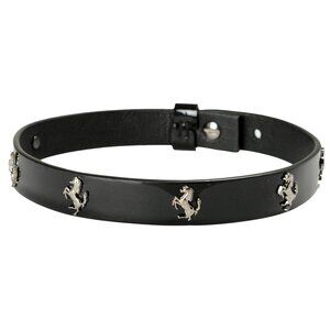 Scuderia Ferrari Patent Leather Double Coil Hypersonic 100% Leather Bracelet